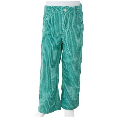 Pantaloni Per Bambini In Velluto A Coste Verde Menta 128 - Foto 8