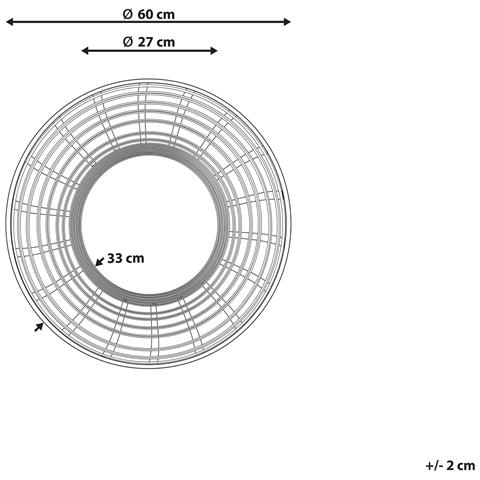 Specchio Hanua 60 Cm 60 Cm Legno Di Bambù Naturale - Foto 2