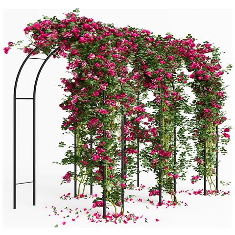 Arco Da Giardino Supporto Per Rose Piante Rampicanti In Metallo Altezza 240 Cm - Foto 2
