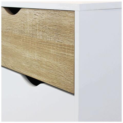 Mobile Credenza Da Interno Camera Da Letto Soggiorno In Legno Con 1 Cassetto E 2 Ante Linea Elegance - Foto 4