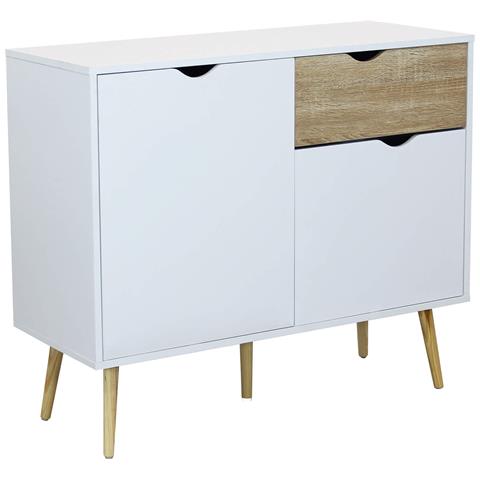 Mobile Credenza Da Interno Camera Da Letto Soggiorno In Legno Con 1 Cassetto E 2 Ante Linea Elegance - Foto 1