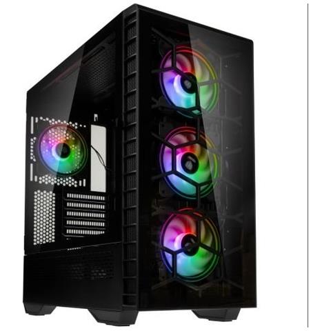 Case Unity Cascade ARGB Midi Tower E-ATX ATX Micro-ATX Mini-ITX 2 Porte USB Tipo A Colore Nero (Finestrato) - Foto 2