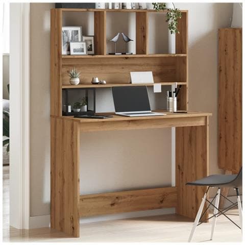 Scrivania Mensole Rovere Artigianale 102x45x148 Cm Multistrato - Foto 3
