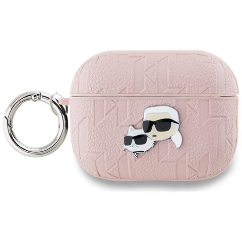 Custodia Per Airpods Pro 2 Con Design A Rilievo Karl E Choupette, Rosa - Foto 1