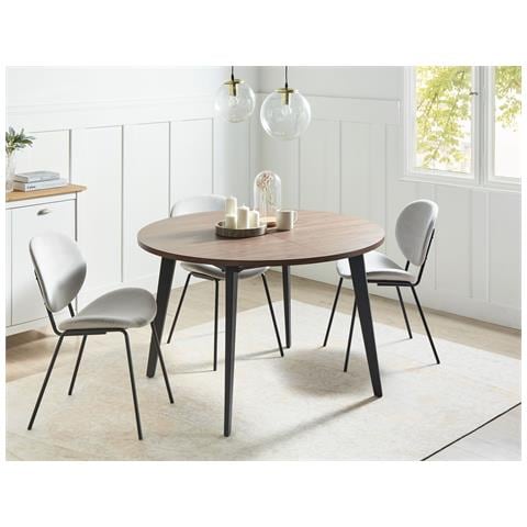 Tavolo Da Pranzo Estensibile Bovina Marrone Scuro 120/150 Cm 120 Cm - Foto 1