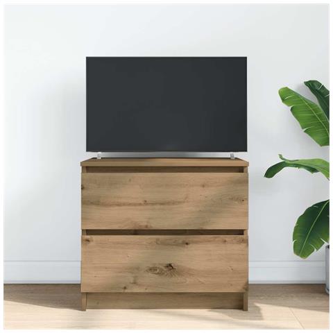 Mobile Tv Rovere Artigianale 60x35x54 Cm In Legno Multistrato - Foto 3