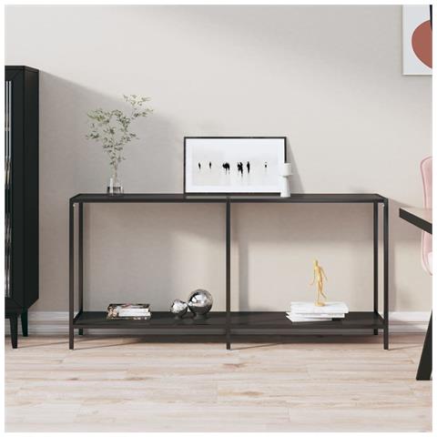 Lusso Casadino - Tavolo Consolle Nero 160x35x75,5 Cm In Vetro Temperato - Foto 8