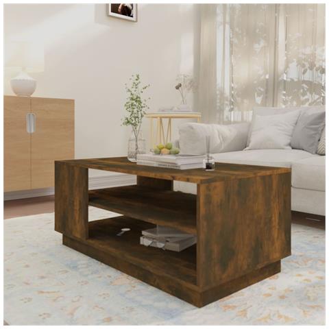 Lusso Casadino - Tavolino Da Salotto Rovere Fumo 102x55x43 Cm In Truciolato - Foto 2