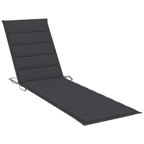 Lettino Prendisole Con Tavolo E Cuscino Antracite Legno Di Teak - Foto 8