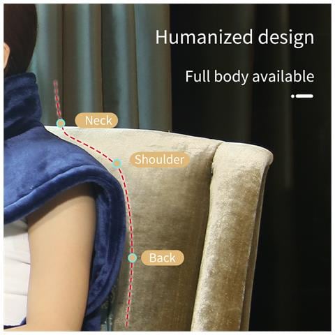 Sciarpa Riscaldante - Scaldaspalle Elettrico Per Alleviare Il Dolore Al Collo E Alla Schiena Blue - Foto 6