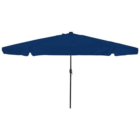 Parasol da Giardino  con Luci LED Ø395x245 cm Blu Azzurro - Foto 1