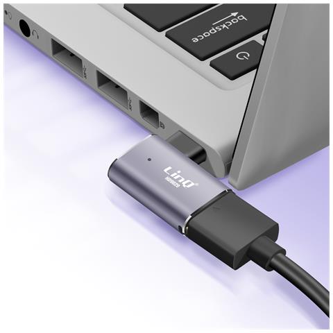 Adattatore Video 8k Uhd Hdmi Femmina A Mini Hdmi Maschio Curvo A Sinistra, Grigio - Foto 2