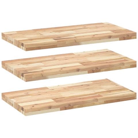 Mensole da Parete 3 pz 100x40x4 cm Legno Acacia Non Trattato - Foto 1