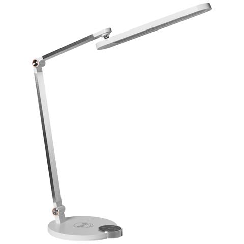 Lampada da Scrivania LED Caroy con Caricatore Wireless Dimmer Touch e 3 Temperature Luce Bianco - Foto 1