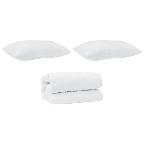 Piumone Altro con cuscino 3 pcs Bianco 260 x 220 cm Microfibra - Foto 1