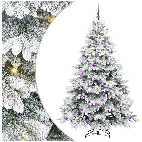 Albero di Natale artificiale con 300 LED Bianco 210 cm PE e PVC - Foto 1