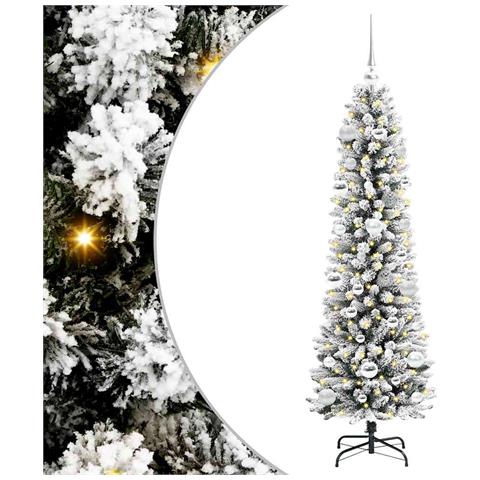Albero di Natale artificiale con 150 LED Bianco 150 cm - Foto 1