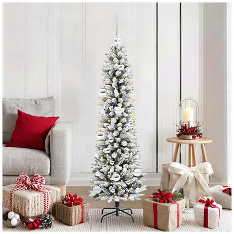 Albero di Natale artificiale con 150 LED Bianco 150 cm - Foto 2