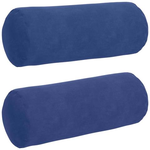 Cuscini a rullo 2 pcs Blu Polizia Ø 15 x 40 cm Tessuto in Cords - Foto 1