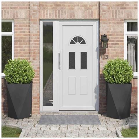 Fioriera 2 pcs Nero 50 x 50 x 75 cm Acciaio - Foto 2