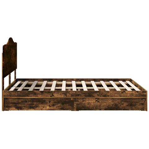 Letto con Contenitore con testiera Rovere fumé 140 x 200 cm - Foto 9