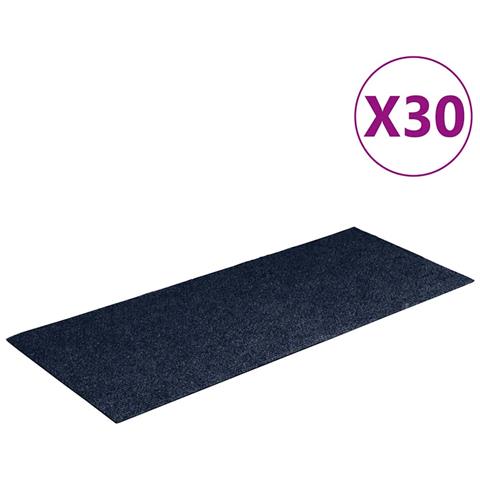 Tappetini per scale autoadesivi 30 pz 60x25 cm blu navy rettangolari - Foto 1