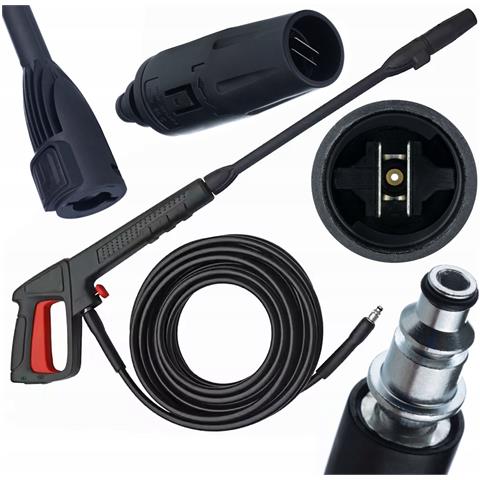 Pistola A Spruzzo Vario 8m - Compatibile Con Idropulitrici Bosch, Ar, Black&decker, Michelin | Tubo 8m | Sistema Quick Connect - Foto 1