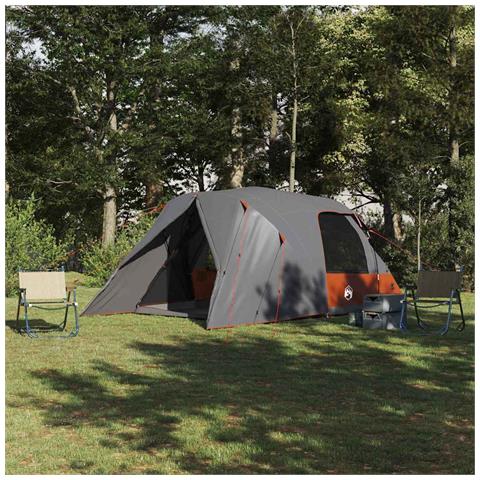 Tenda a Cupola per 4 Persone con tetto Grigio e arancione - Foto 2