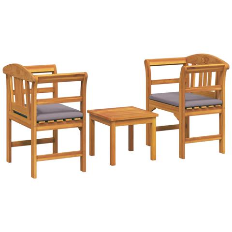 Set da giardino con divano a rosa con cuscino 3 pcs - Foto 1