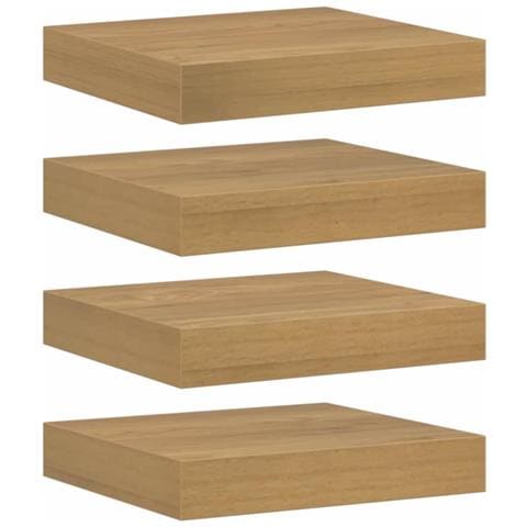 Scaffale da parete 4 pcs Marrone 23 x 23,5 x 4 cm - Foto 1