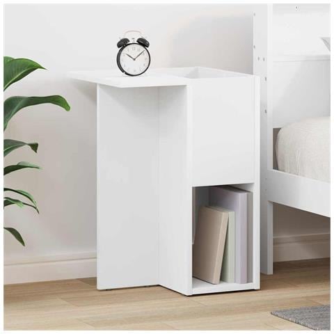 Tavolino Bianco 35 x 40 x 55 cm Legno multistrato - Foto 2