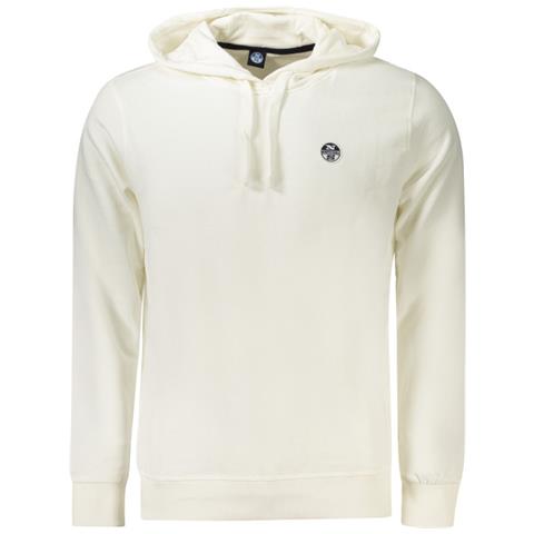 FELPA BIANCA DA UOMO CON CERNIERA - Colore: Bianco, Taglia: S - Foto 1