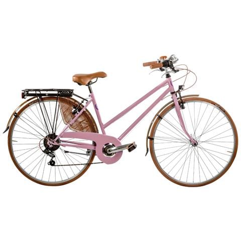 Bici Misura 28 City Bike Vintage Linea Sport Peugeot Bicicletta Da Donna Con Cambio 6v Completa Di Accessori Luci A Led - 44 Rosa - Foto 1