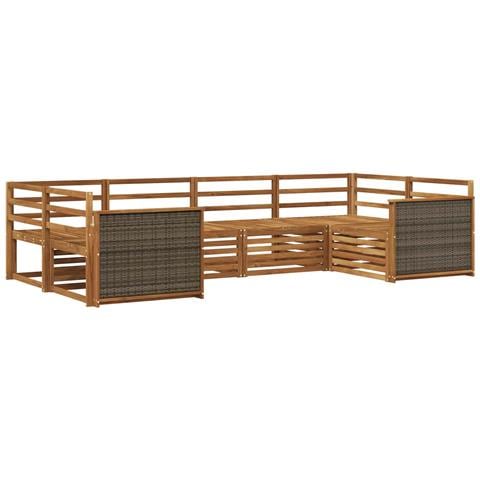 Set di divani da esterno 6 pcs Naturale - Foto 1