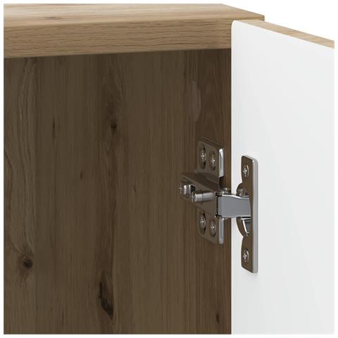 Armadio da Notte 2 pcs Rovere Artigianale 43 x 34,5 x 50 cm - Foto 9
