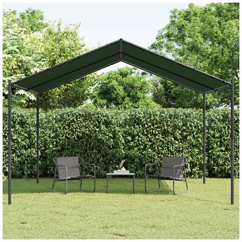 Gazebo 4 x 4 x 2,6 m Tortora Poliestere e Acciaio - Foto 2