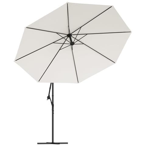 Ombrellone A Sbalzo Con Led E Palo In Metallo 350 Cm Sabbia - Foto 9