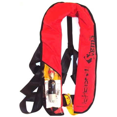 Giubbotto Autogonfiabile Automatico 150n Sigma Adulto Con Gancio Nylon Pvc #lz71094 - Foto 1