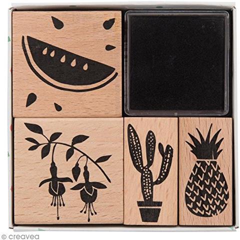  - set Di Timbri Tropica Spring, Legno, Natura - Foto 2