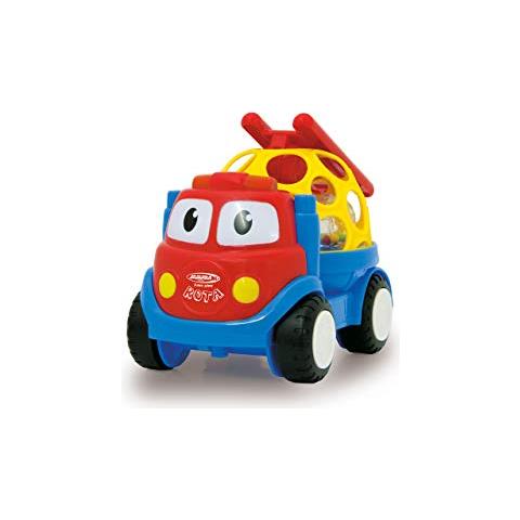 460465 - Palla Morbida Rotante Rota Auto Con Guida Rotante A 360° E Fori Geometrici, In Plastica, Per Stimolare Le Capacità Motorie E I Giochi Fantasiosi, Colore: Rosso - Foto 1