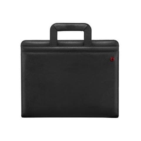 Venture Padfolio con Cerniera in Poliestere / Vinile Colore Nero - Foto 2