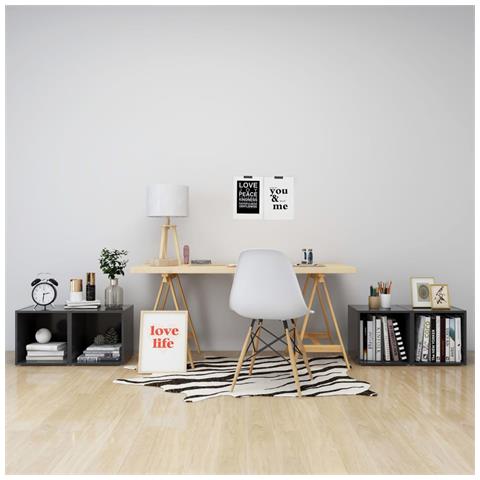 Mobili Porta TV 4 pz Grigi 37x35x37 cm in Legno Multistrato - Foto 2