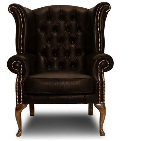 Poltrona Plainwing - Cloudy Marrone Scuro - Pelle - Foto 1