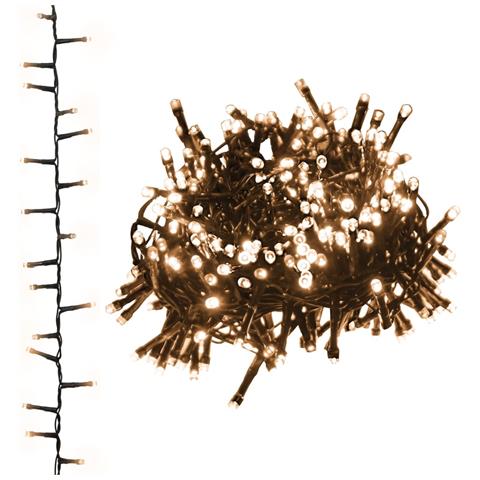 Stringa LED Compatta con 400 Luci LED Bianco Caldo 13 m PVC - Foto 1