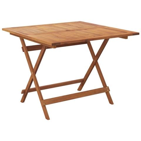 Tavolo Da Giardino Pieghevole 90x90x75 Cm Legno Massello Acacia - Foto 2