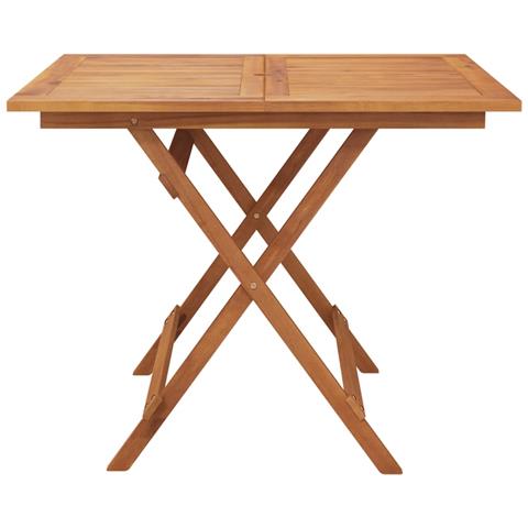 Tavolo Da Giardino Pieghevole 90x90x75 Cm Legno Massello Acacia - Foto 3