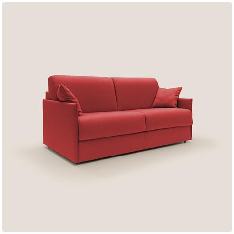 Evans Divano letto matrimoniale in tessuto impermeabile T13 169 cm (mat. 140x197) rosso - Foto 1