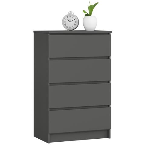 Cassettiera K60, 4 cassetti, 60x40x99 cm, Colore Grigio Grafite - Foto 1