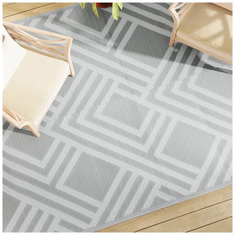 Tappeto Da Esterni Grigio 190x290 Cm In Pp - Foto 1