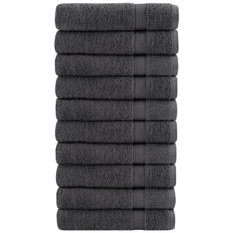 Asciugamani Premium SOLUND 10 pz Antracite 50x100cm 600gsm - Foto 1
